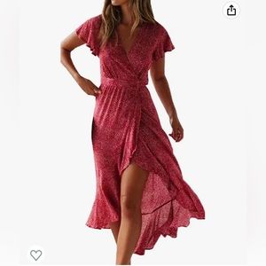 Red Wrap Dress
